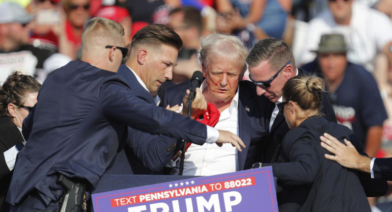 Atentado contra Donald Trump. Foto: EFE