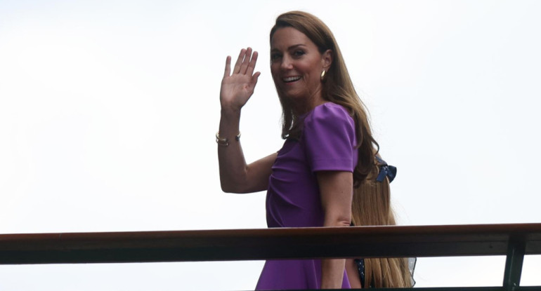 Kate Middleton en Wimbledon. Foto: EFE.