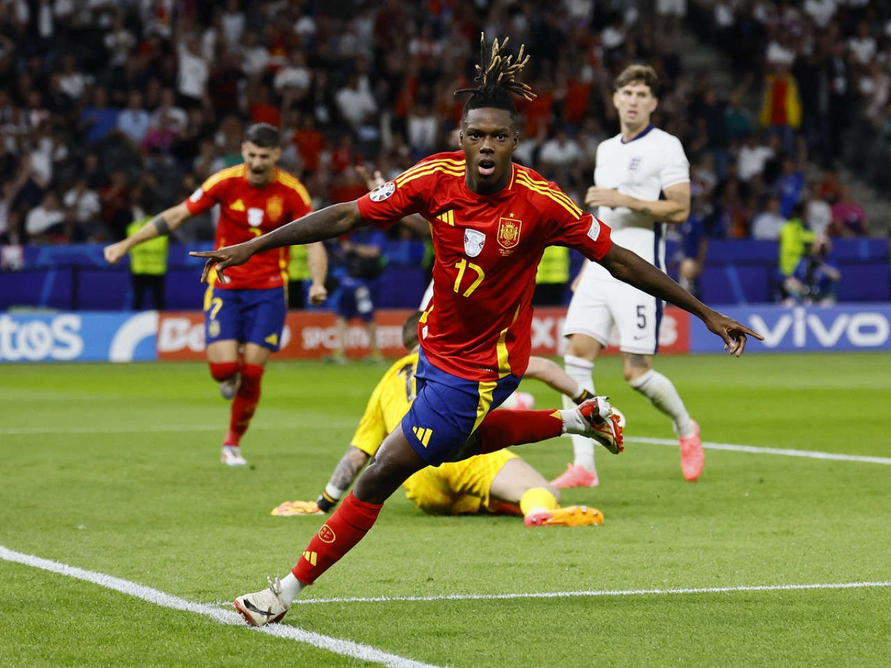 Nico Williams; España vs. Inglaterra; Eurocopa 2024. Foto: Reuters.