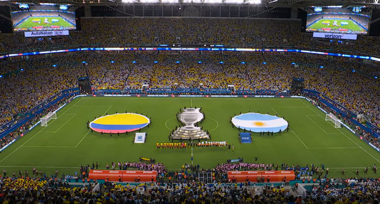 Argentina vs Colombia. Foto: captura