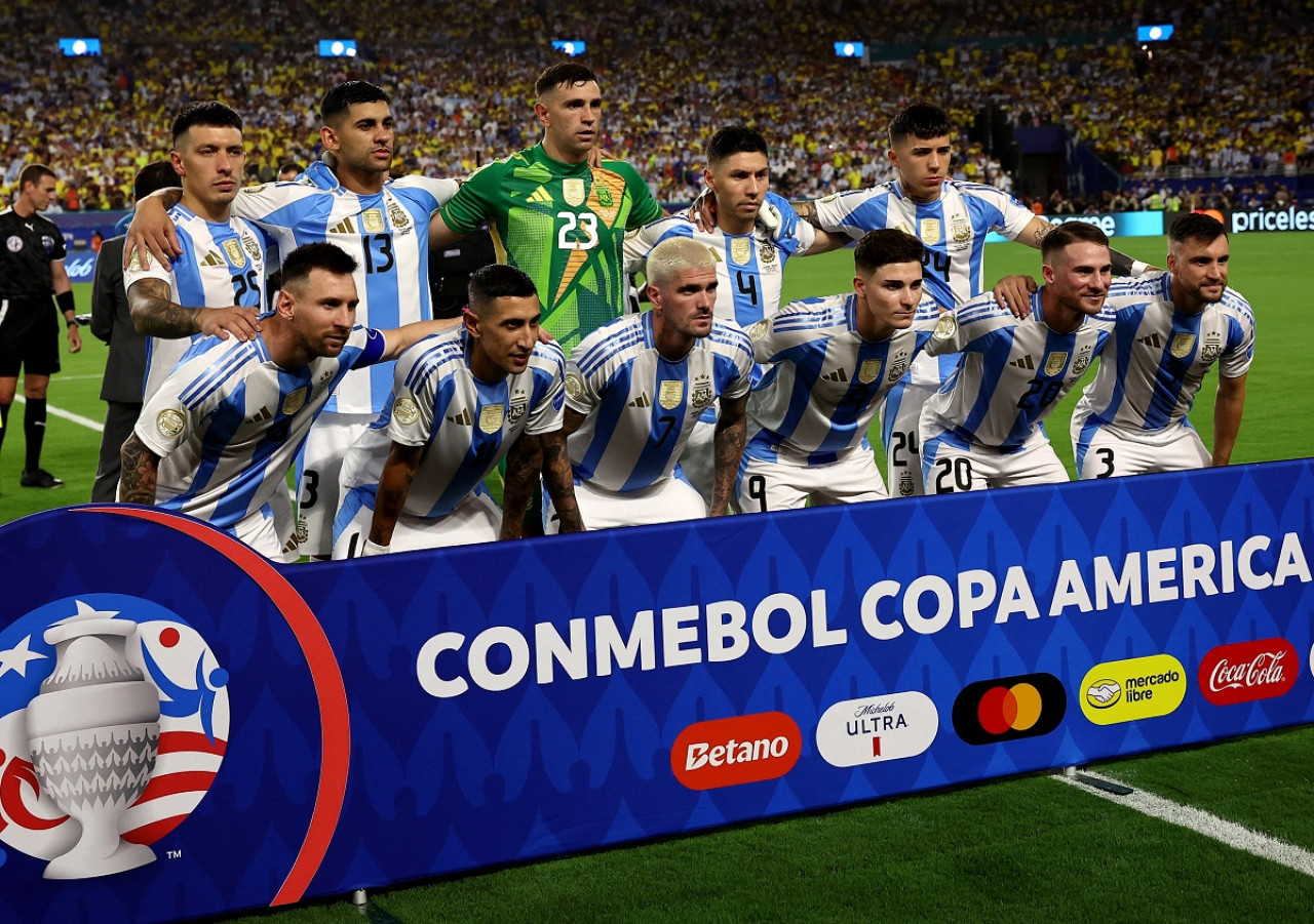 La formación de Argentina vs. Colombia; Copa América 2024. Foto: Reuters.