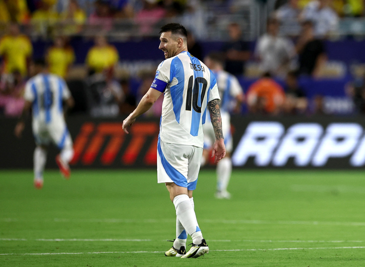 Lionel Messi; Argentina vs. Colombia; Copa América 2024. Foto: Reuters.