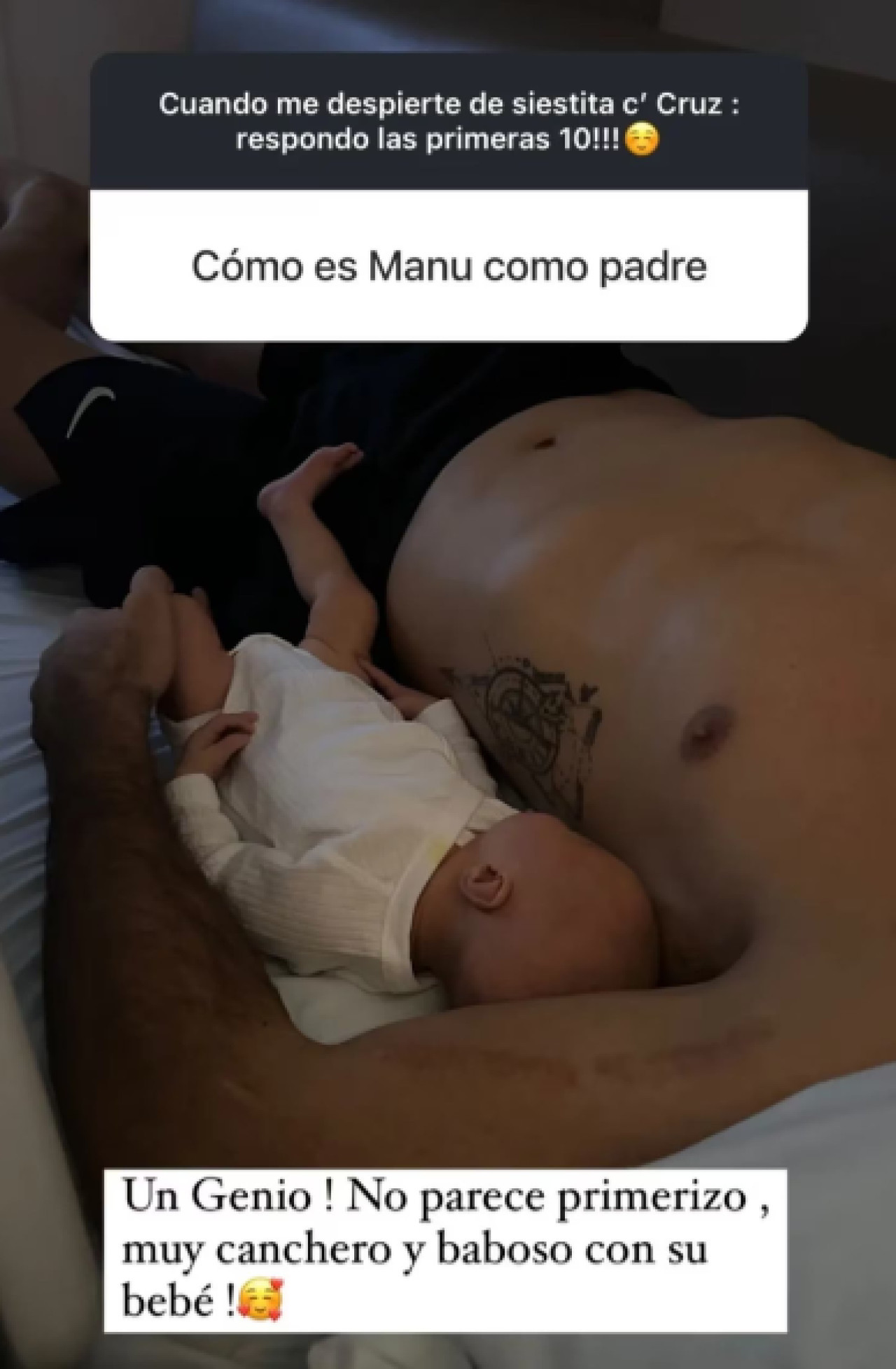 Nicole Neumann contó cómo es Manu Urcera como papá. Foto: Captura de pantalla.