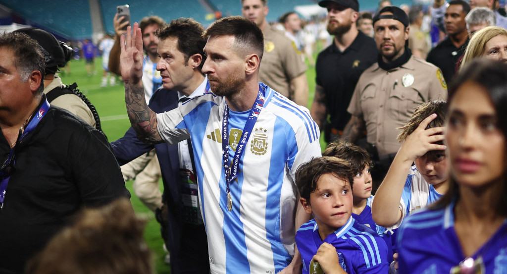 La familia, un gran apoyo para Lionel Messi. Foto: Reuters.