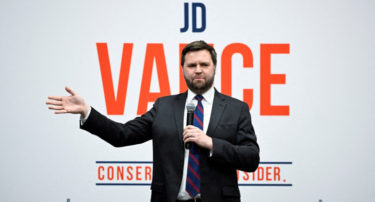 JD Vance, el elegido para ser vicepresidente de Donald Trump. Foto: Reuters