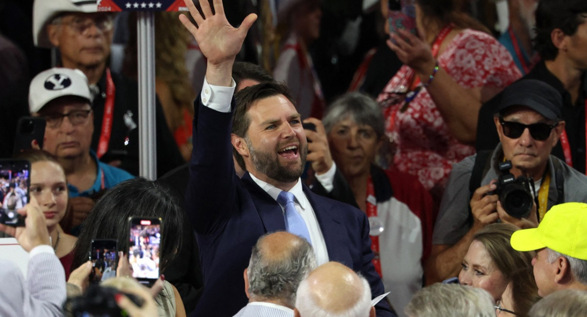 J. D. Vance, el candidato a vicepresidente de Donald Trump. Foto: Reuters.