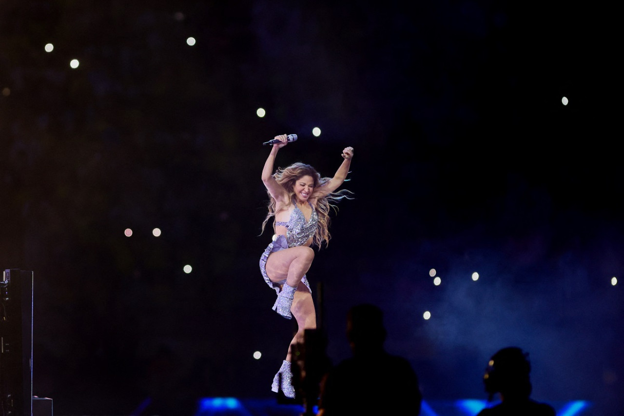 Shakira en su show musical de la Copa América 2024. Foto: Reuters.