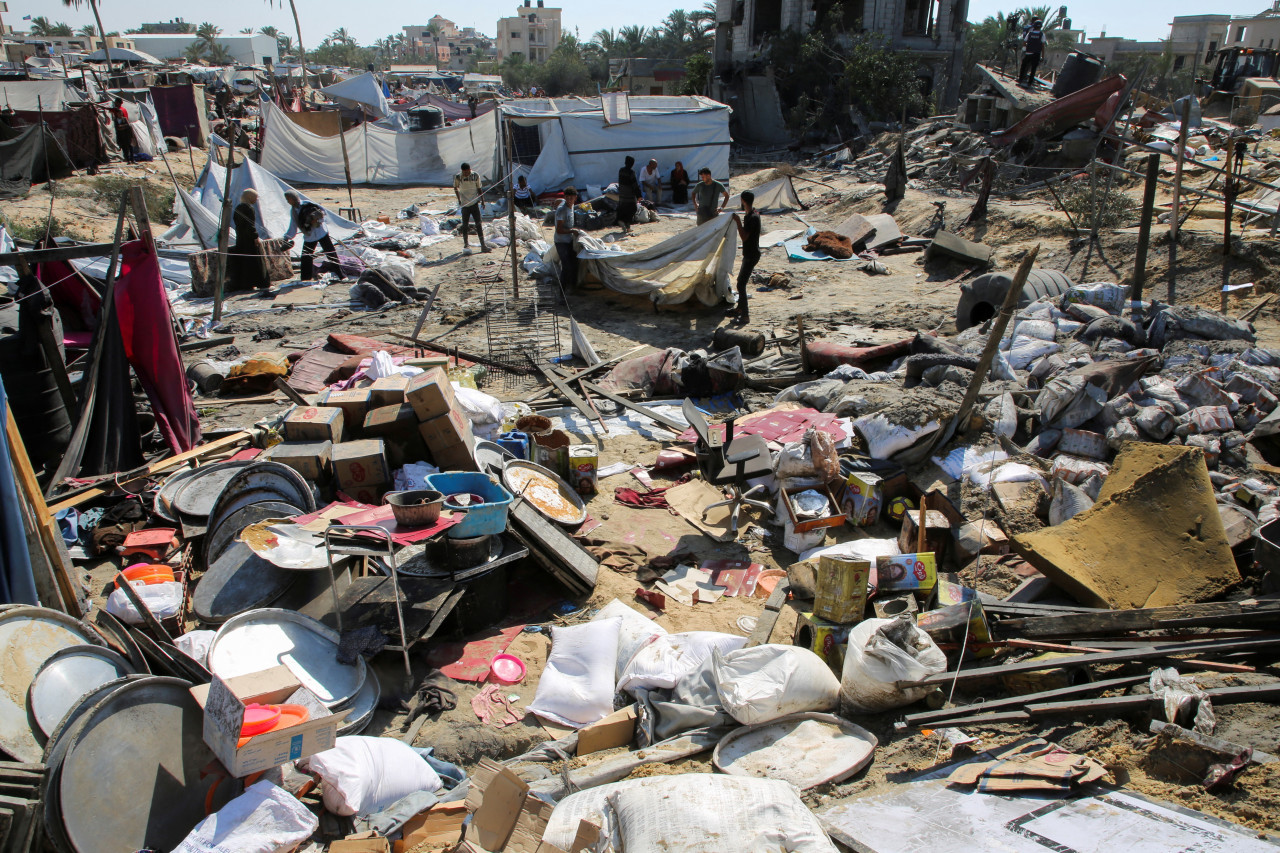 Consecuencias de los ataques israelíes en Mawasi. Foto: Reuters.