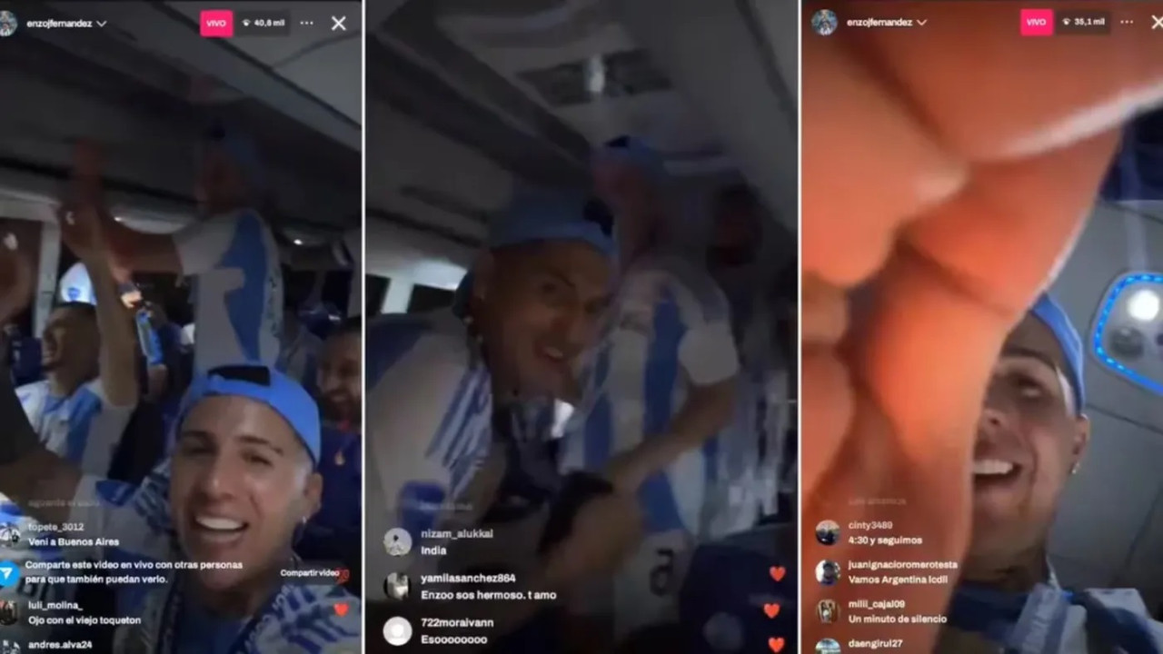 Cantos racistas de la Selección argentina tras la final de la Copa América 2024. Foto: Captura de video.