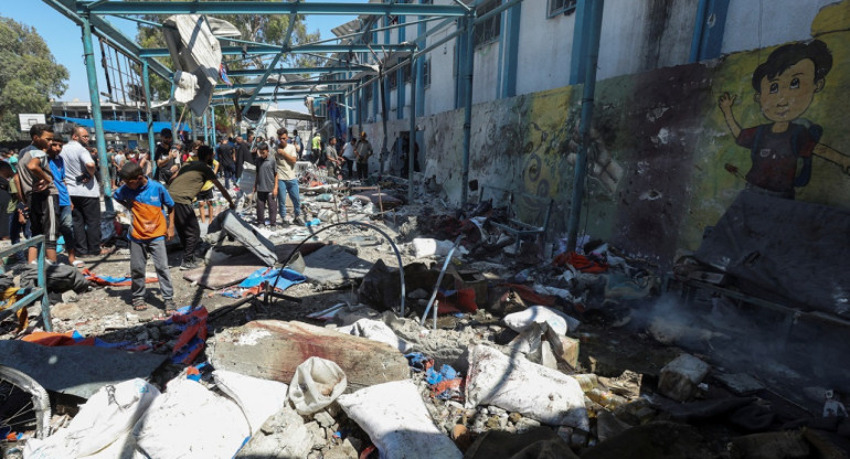 Ataques de Israel a zonas humanitarias de Gaza. Foto: Reuters.