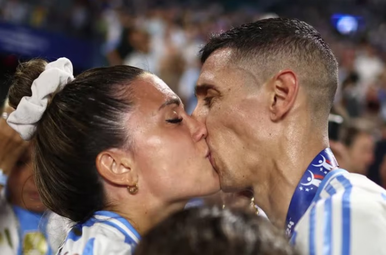 Ángel Di María y Jorgelina Cardoso. Foto: REUTERS.