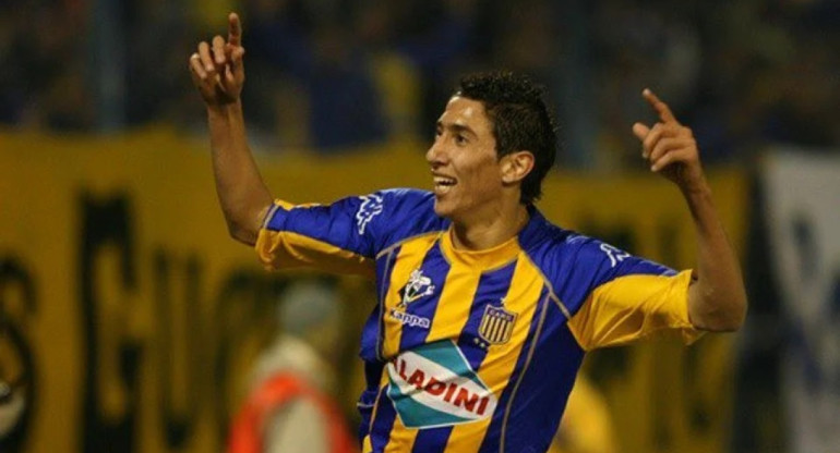 Ángel Di María en Rosario Central. Foto: NA.