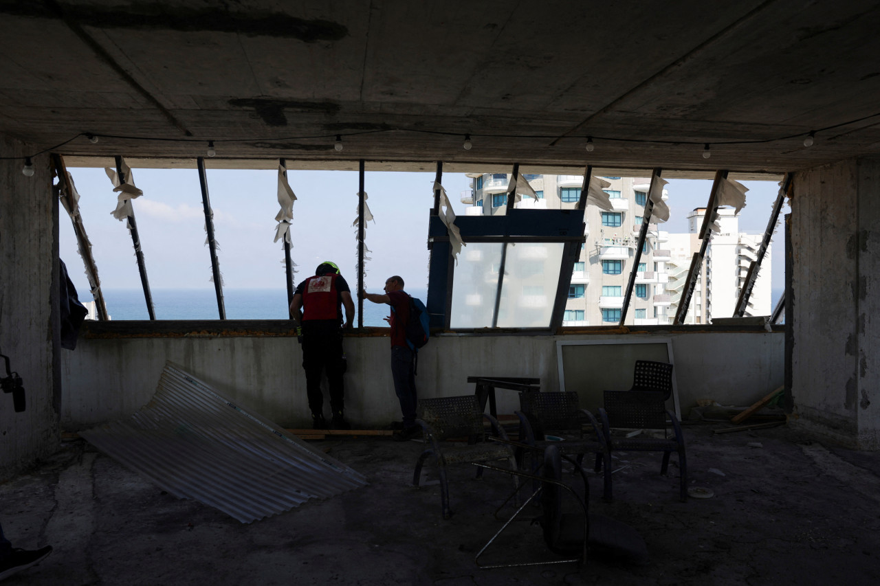 Ataque de un dron en Tel Aviv, Israel. Foto: Reuters.