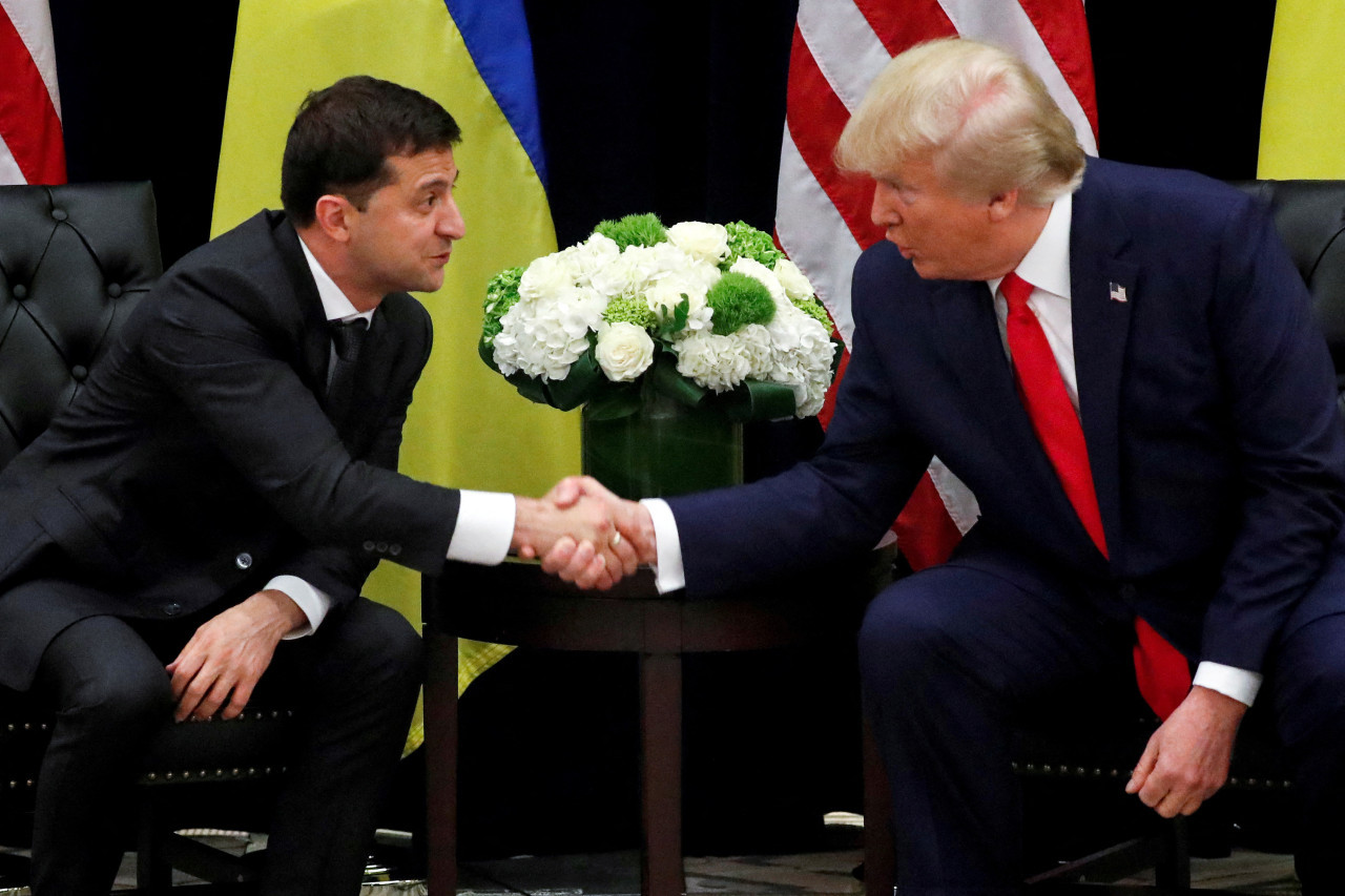 Encuentro de Volodimir Zelenski y Donald Trump en 2019. Foto: REUTERS.