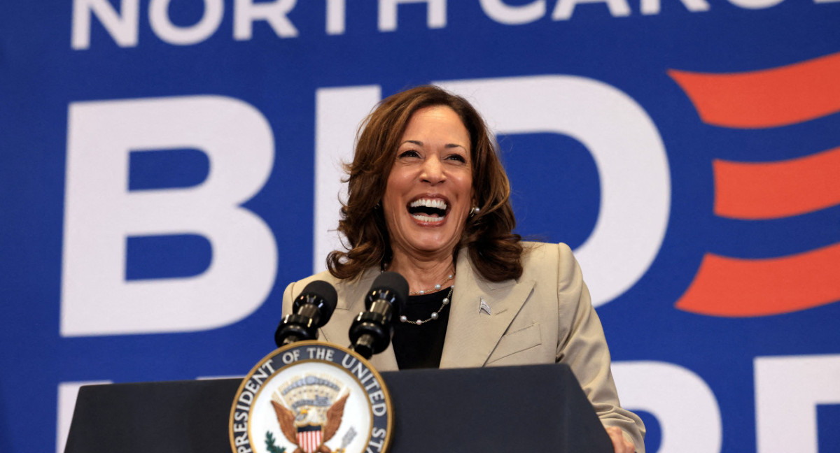 Kamala Harris, candidata a presidenta del Partido Demócrata. Foto: Reuters.