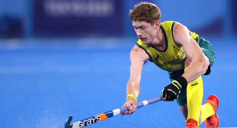 Matthew Dawson, jugador de la Selección australiana de hockey. Foto: NA.