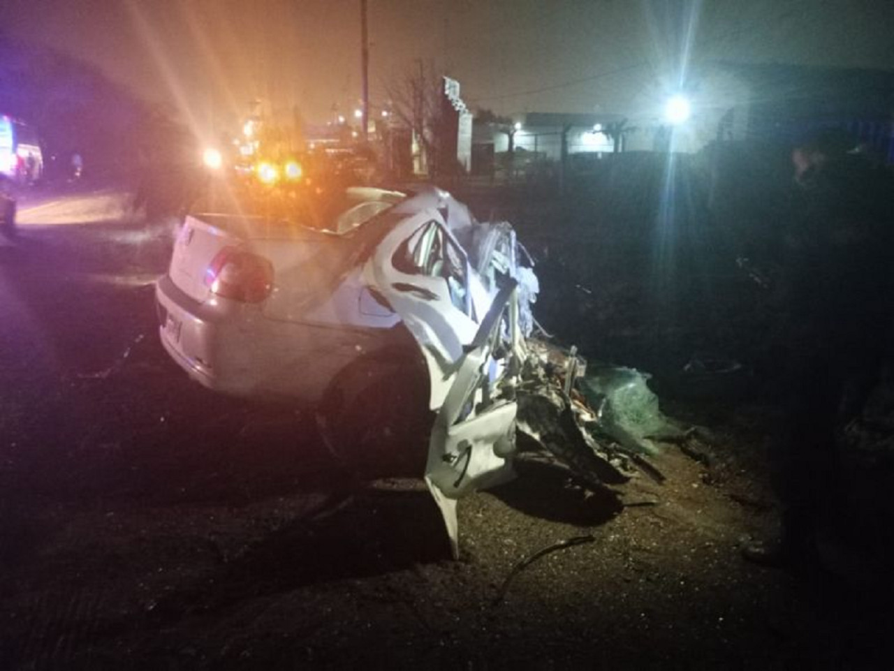 Choque entre un auto y un micro en Córdoba. Foto: gentileza Cadena 3.