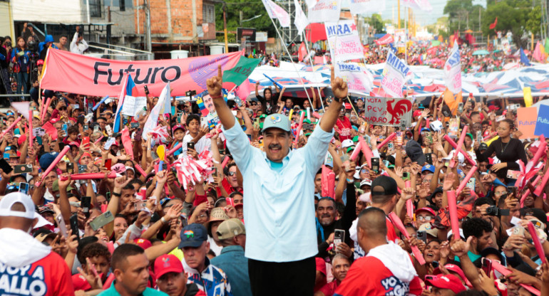 Acto de Nicolás Maduro en Venezuela. Foto: EFE.