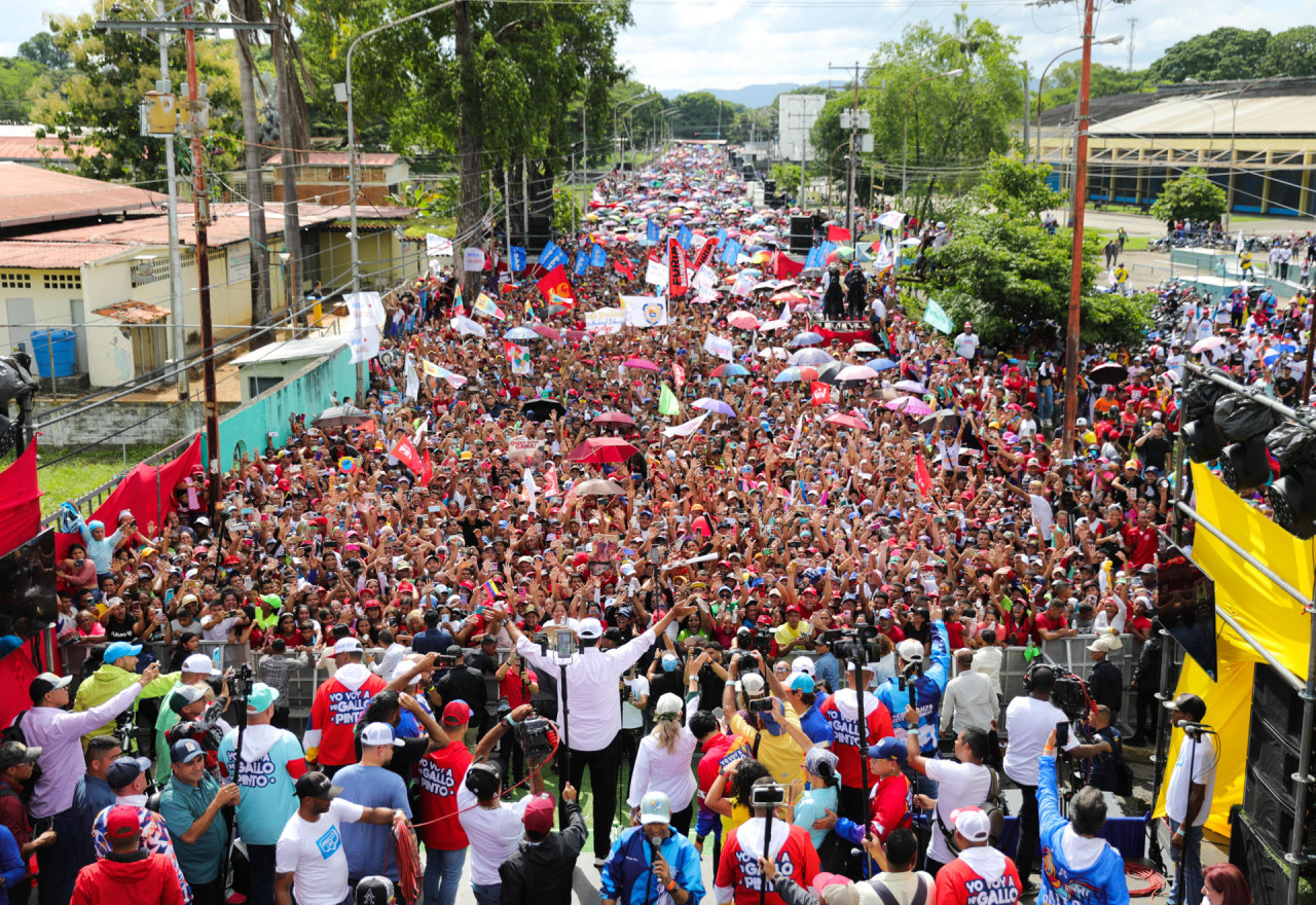 Acto de Nicolás Maduro en Venezuela. Foto: EFE.