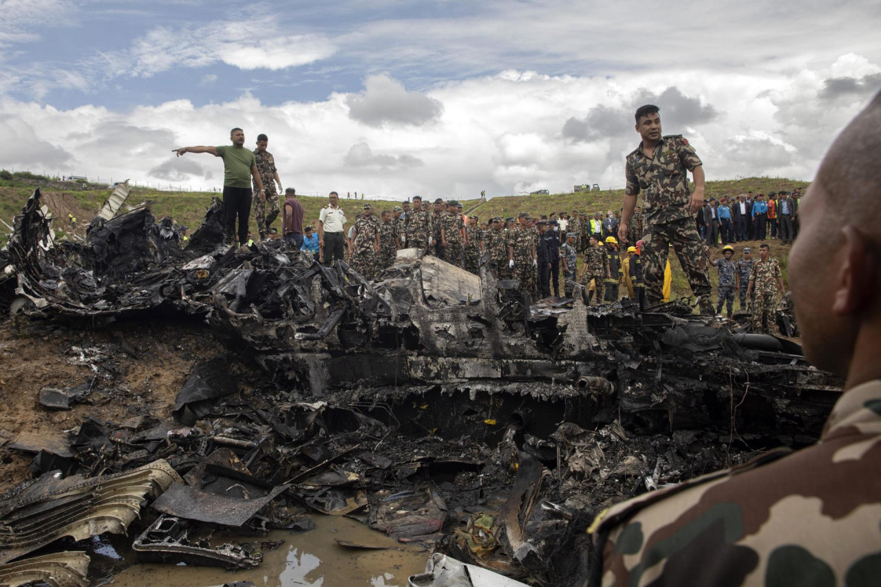 Trágico accidente aéreo en Nepal. Foto: EFE.