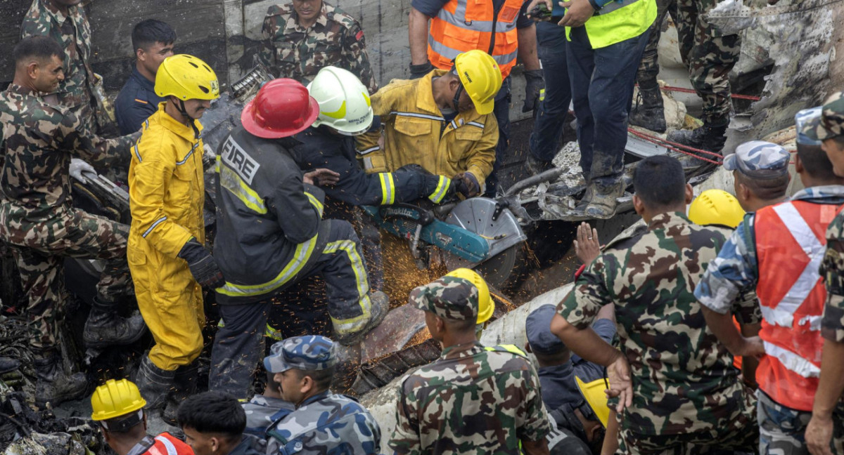 Trágico accidente aéreo en Nepal. Foto: EFE.