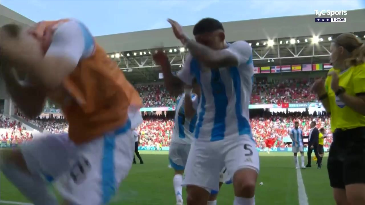 Escándalo tras el final de Argentina y Marruecos en los Juegos Olímpicos de París 2024. Foto: Captura.