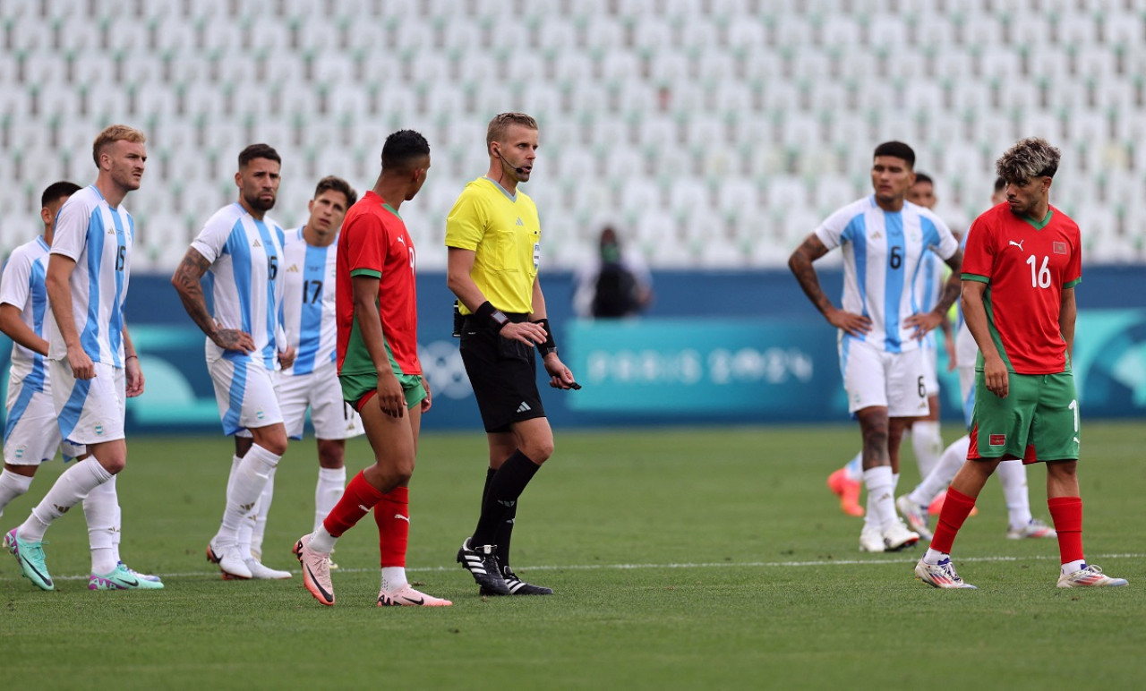 Selección Argentina Sub 23 vs. Marruecos. Foto: Reuters.