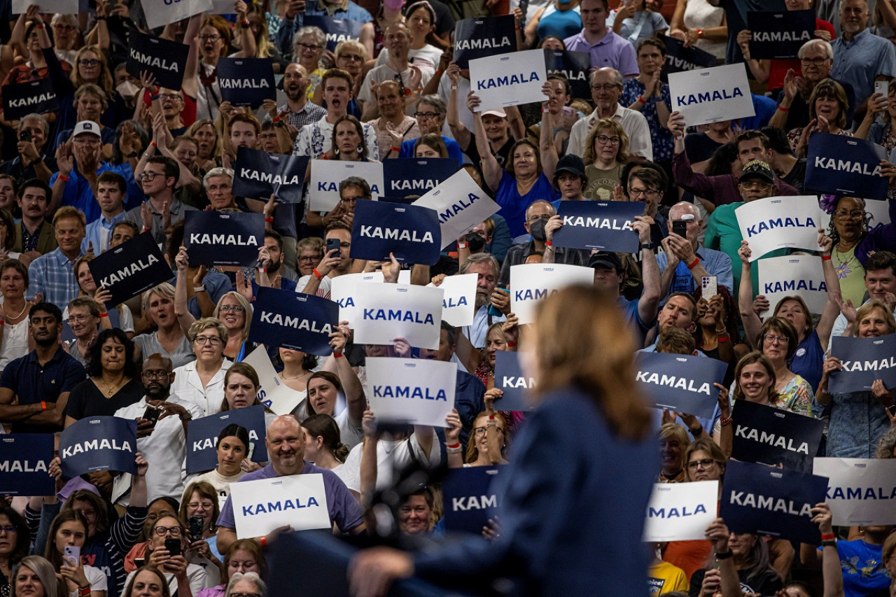 El apoyo de los estadounidenses a Kamala Harris. Foto: Reuters.