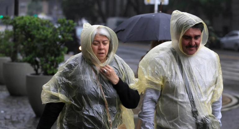 Lluvias en Buenos Aires. Foto: NA.