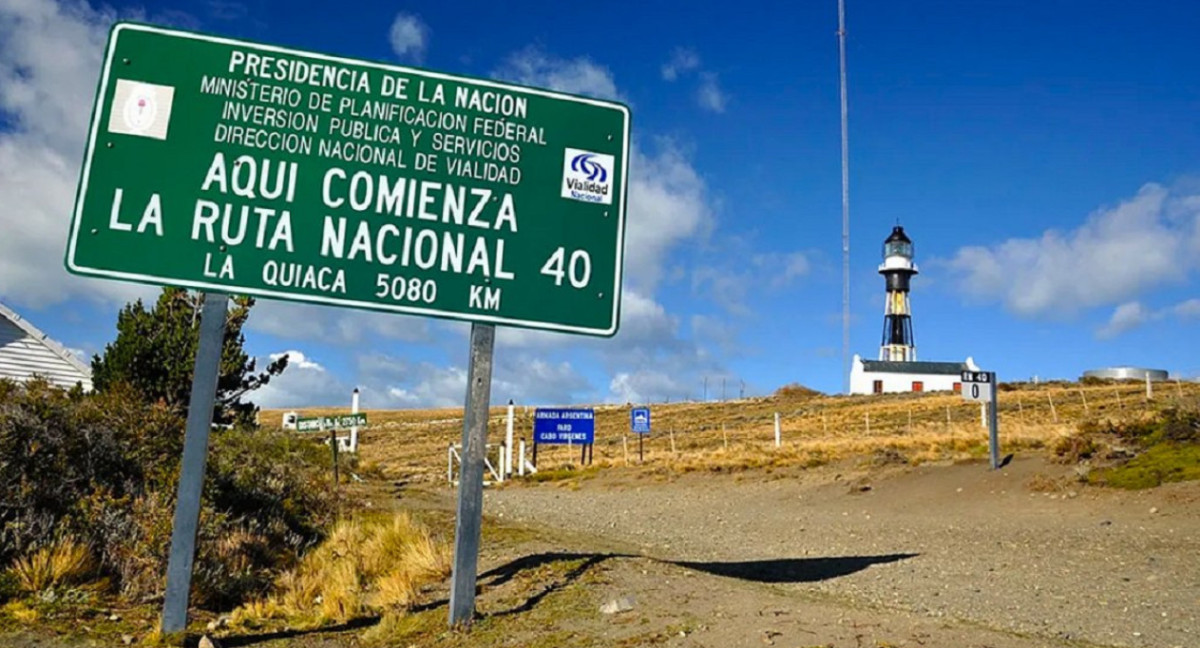 Cabo Vírgenes, el lugar donde comienza la Ruta 40. Foto: NA.