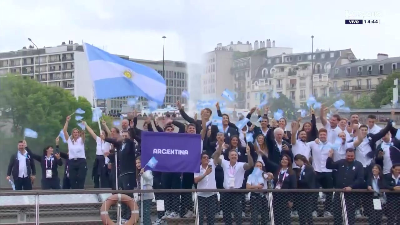 Delegación de Argentina en los Juegos Olímpicos de París 2024. Foto: Captura TYC.