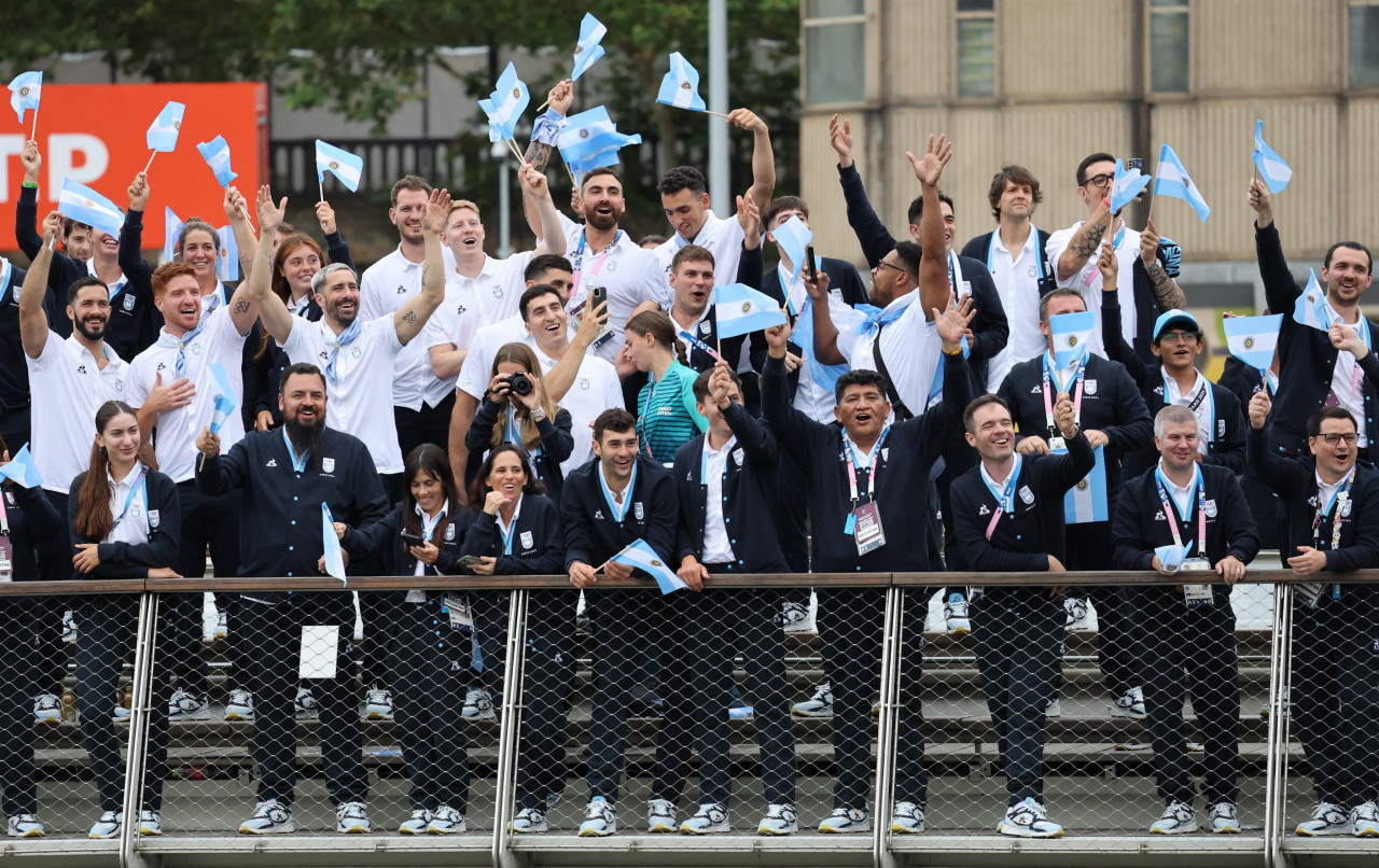 Argentina se hizo presente en la apertura de los Juegos Olímpicos. Foto X.