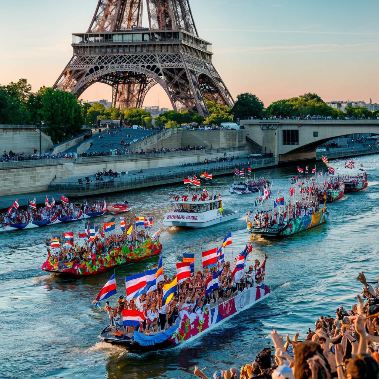 Ceremonia de apertura de los Juegos Olímpicos París 2024. Foto X.