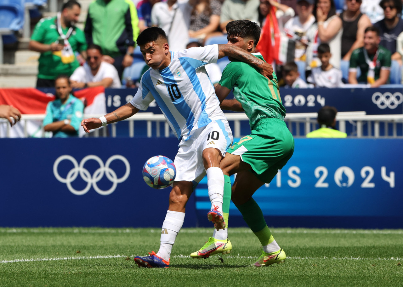 Thiago Almada, Selección Argentina Sub 23, Juegos Olímpicos París 2024. Foto: Reuters.