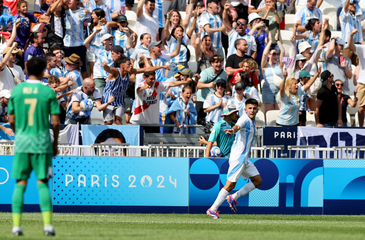 Thiago Almada, Selección Argentina Sub 23; Juegos Olímpicos París 2024. Foto: Reuters.