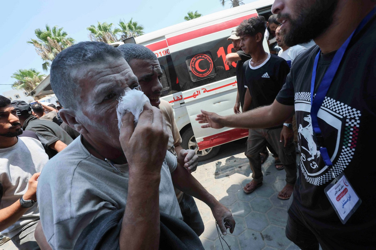 Ataque de Israel a un hospital de campaña en Gaza. Foto: Reuters