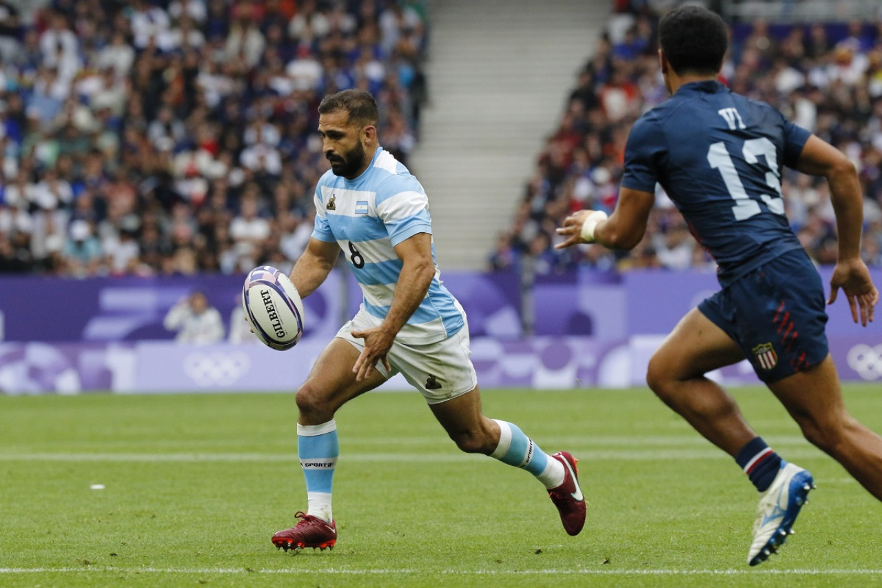 Los Pumas 7s vs. Gran Bretaña. Foto: X @lospumas7arg.