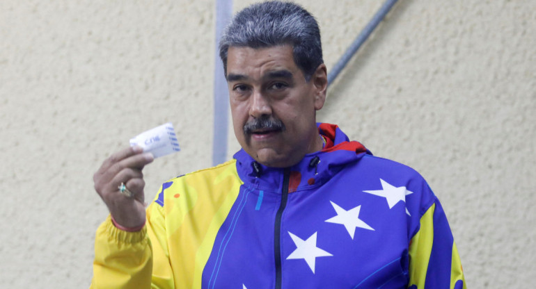 Nicolás Maduro votó en las elecciones de Venezuela. Foto: Reuters.