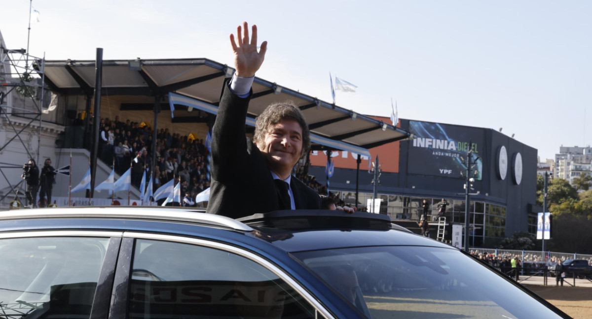 Javier Milei en La Rural. Foto: EFE.