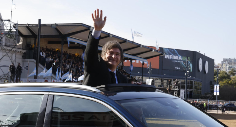 Javier Milei en La Rural. Foto: EFE.