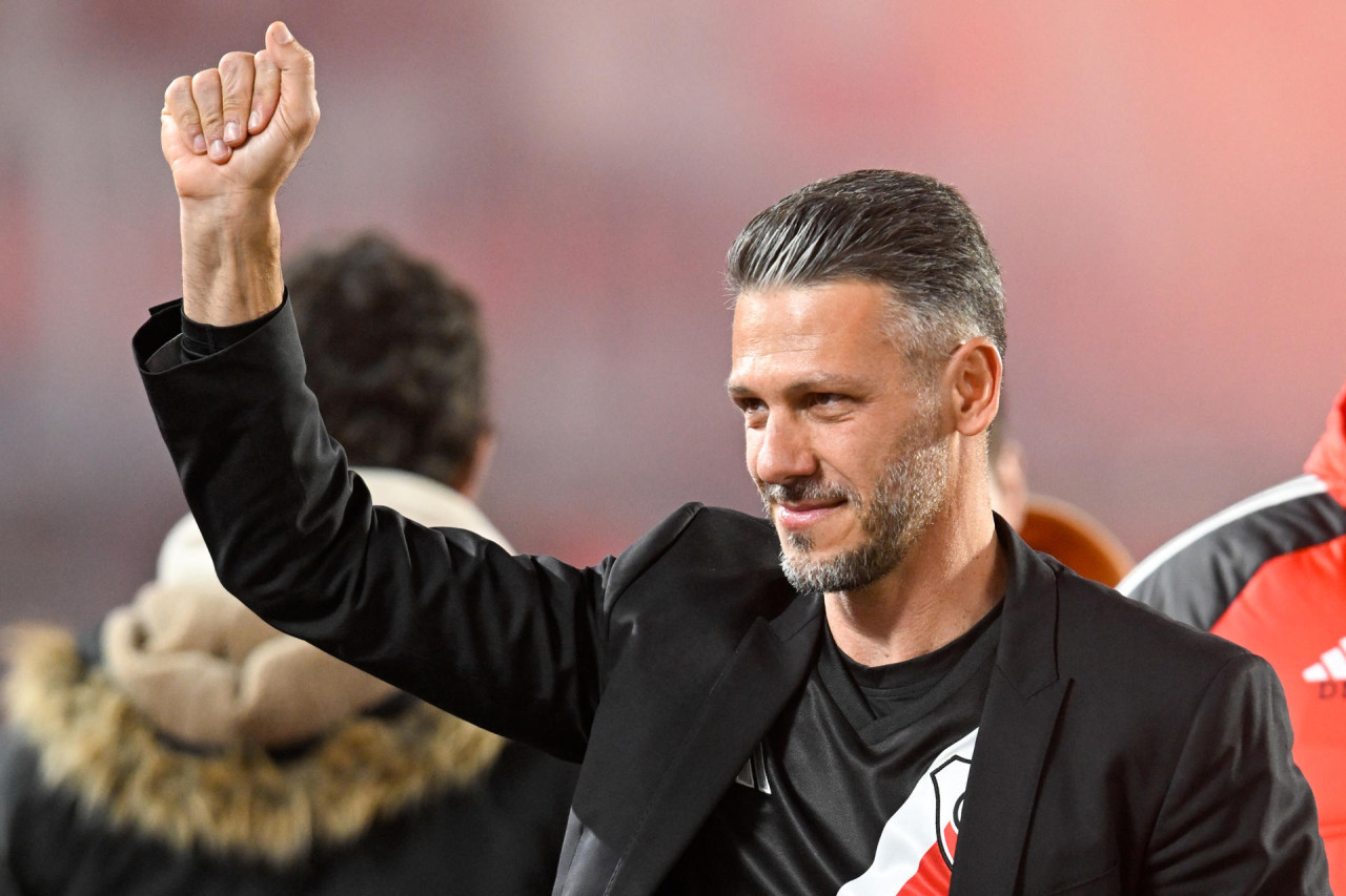 Martín Demichelis, en su último partido al frente de River. Foto: EFE.