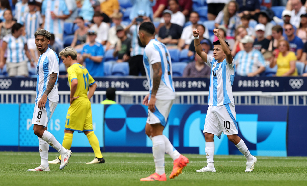 Thiago Almada; Selección Argentina Sub 23; Juegos Olímpicos París 2024. Foto: Reuters.