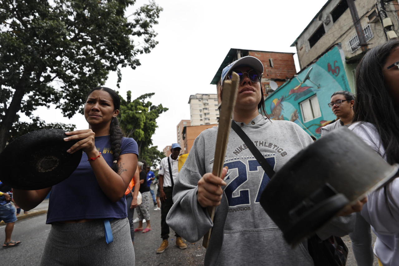 Protestas en Venezuela. Foto: EFE.