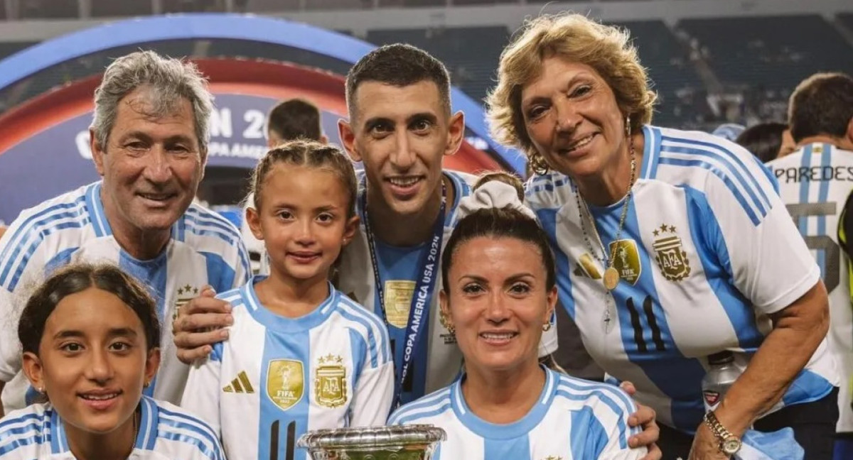 Ángel Di María junto a su familia en la Copa América 2024.