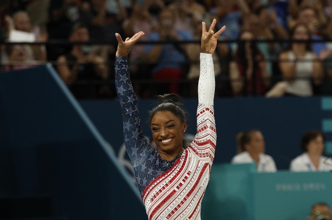 Simone Biles, medallista olímpica. Foto EFE.