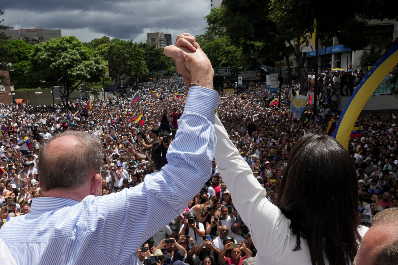 María Corina Machado y Edmundo González Urrutia, líderes de la oposición venezolana. Foto: Reuters