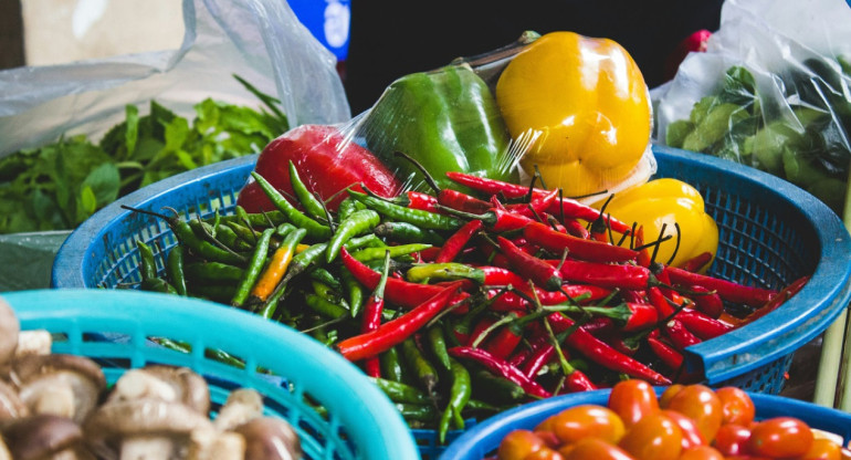 Alimentos; verduras; ají; chile picante. Foto: Unsplash.