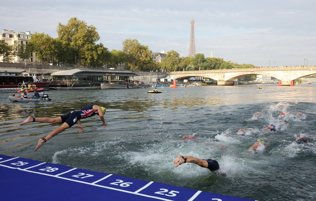 Río Sena; Juegos Olímpicos de París 2024. Foto: Reuters.