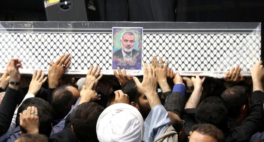 Masivo funeral de Ismail Haniyeh, líder político de Hamás. Foto: Reuters.