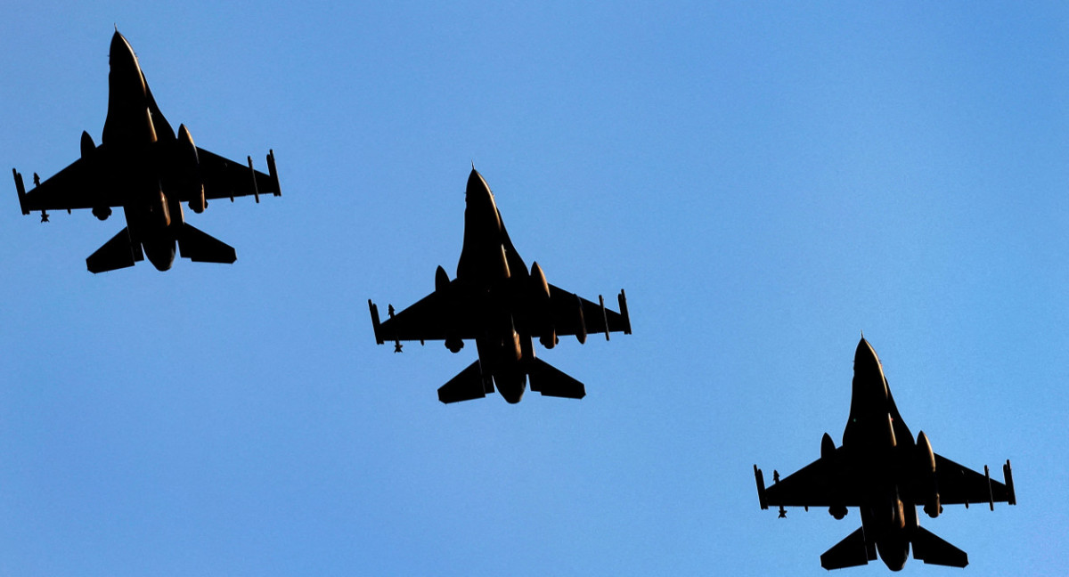 Los aviones caza F-16. Foto: Reuters.